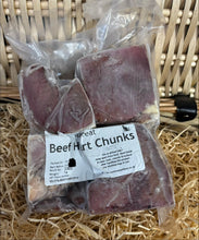 Load image into Gallery viewer, Heart Chunks - Beef. Raw. 1kg (approx)