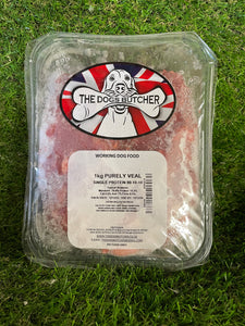 The Dogs Butcher Purely Veal Single Protein 80/10/10.  1 KG  ** REDUCED