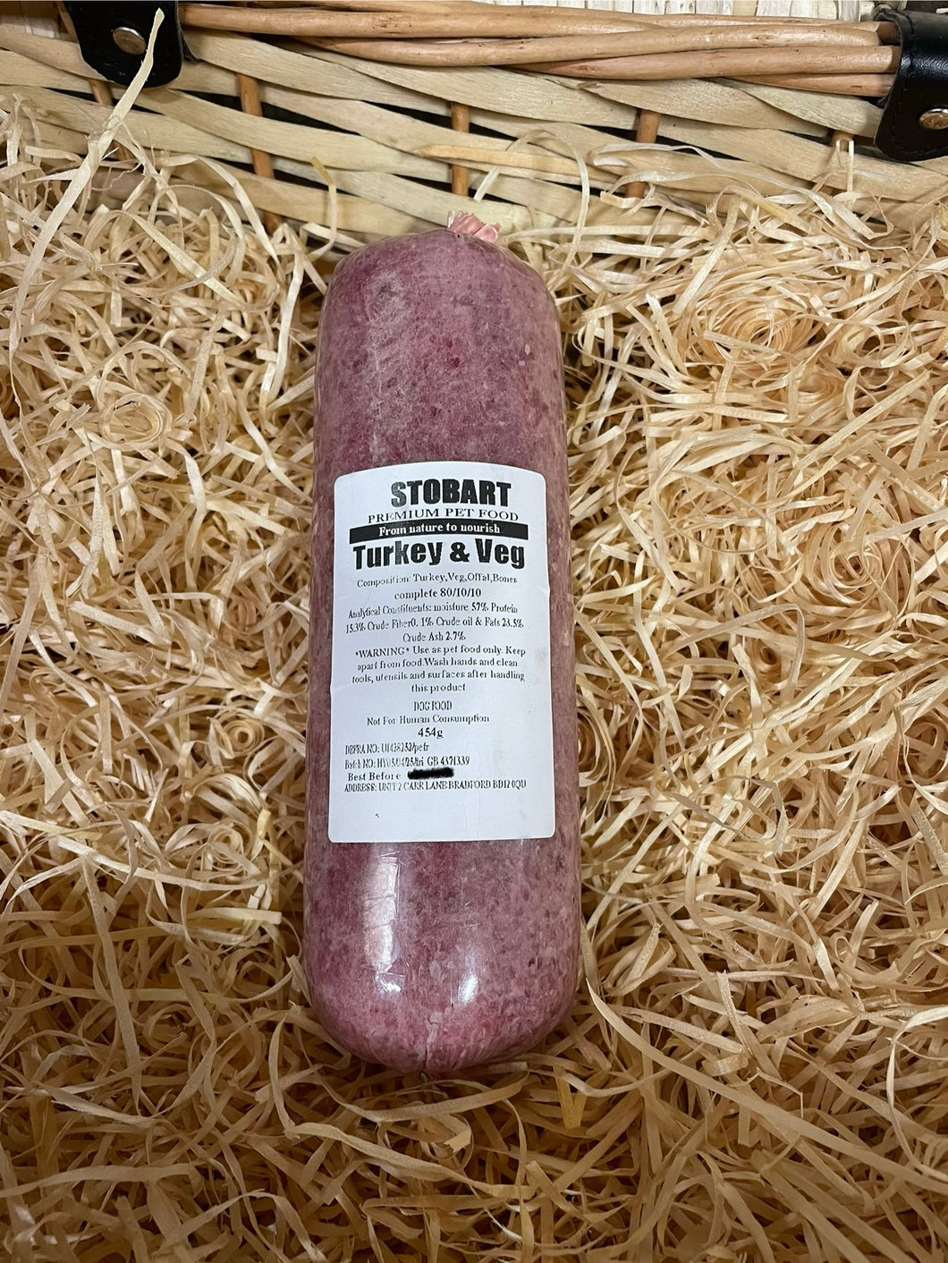 Stobart Premium Raw Food - Turkey and Vegetables 80/10/10