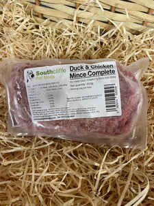 Southcliffe Complete Duck & Chicken.  80/10/10 Balanced, Raw Dog Food