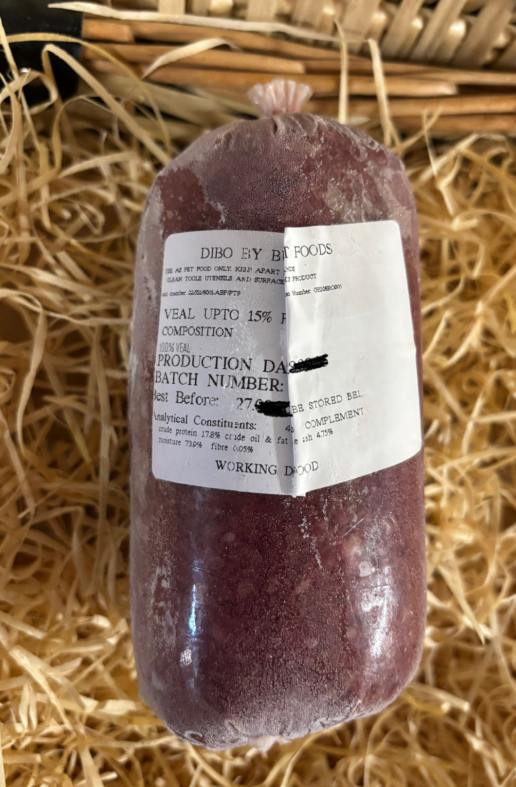 Dibo by Bulmer Veal Mince.  Single Protein Complimentary Mince.