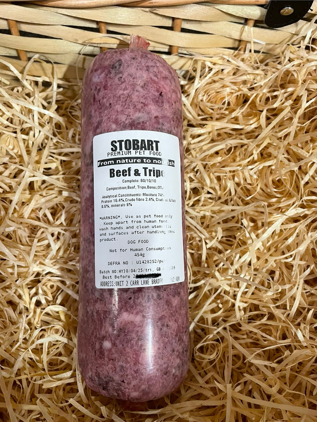 Stobart Premium Raw - Beef & Tripe 80/10/10 Mince