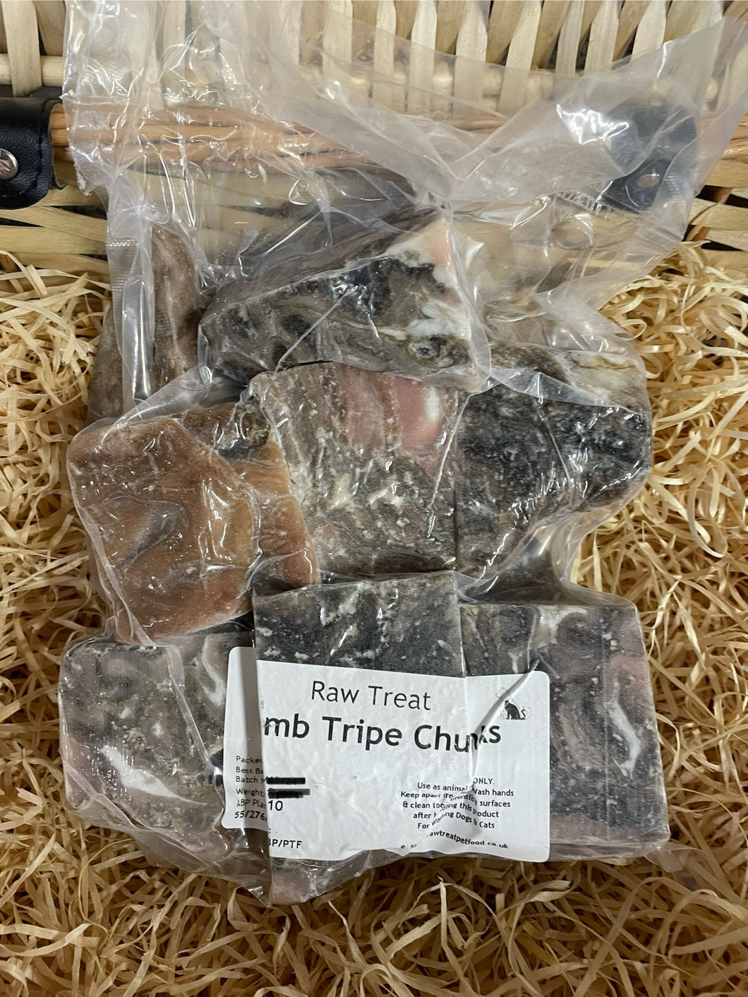 Lamb Tripe Chunks.  Raw.  1kg or 2kg (approx)