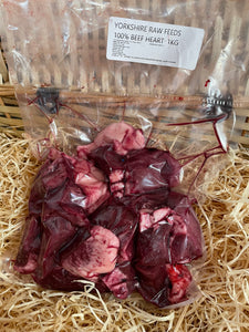 Beef Heart Chunks.  Raw.  1kg and 2kg (approx)