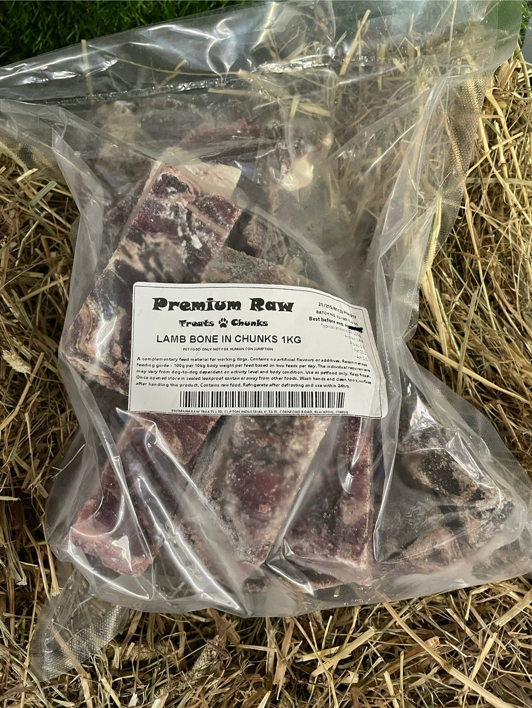 Lamb Chunks with Bone.  Raw.  1kg (approx)