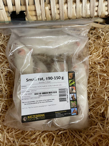 Rats - Small (90-150g each) - Pack of 5.  Whole Prey.