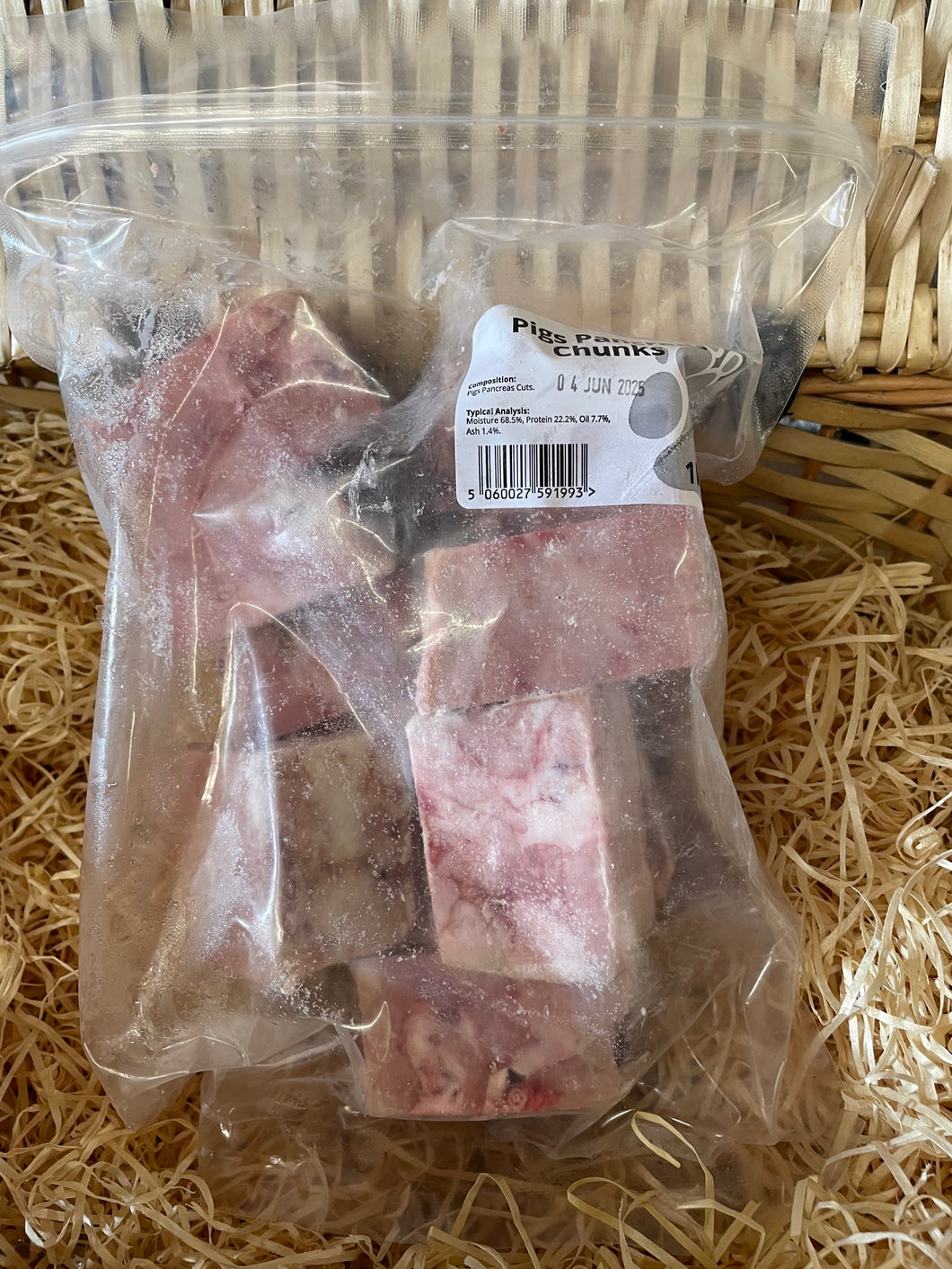 Offal - Pancreas (Pork) Chunks.  Raw.  1kg (approx)