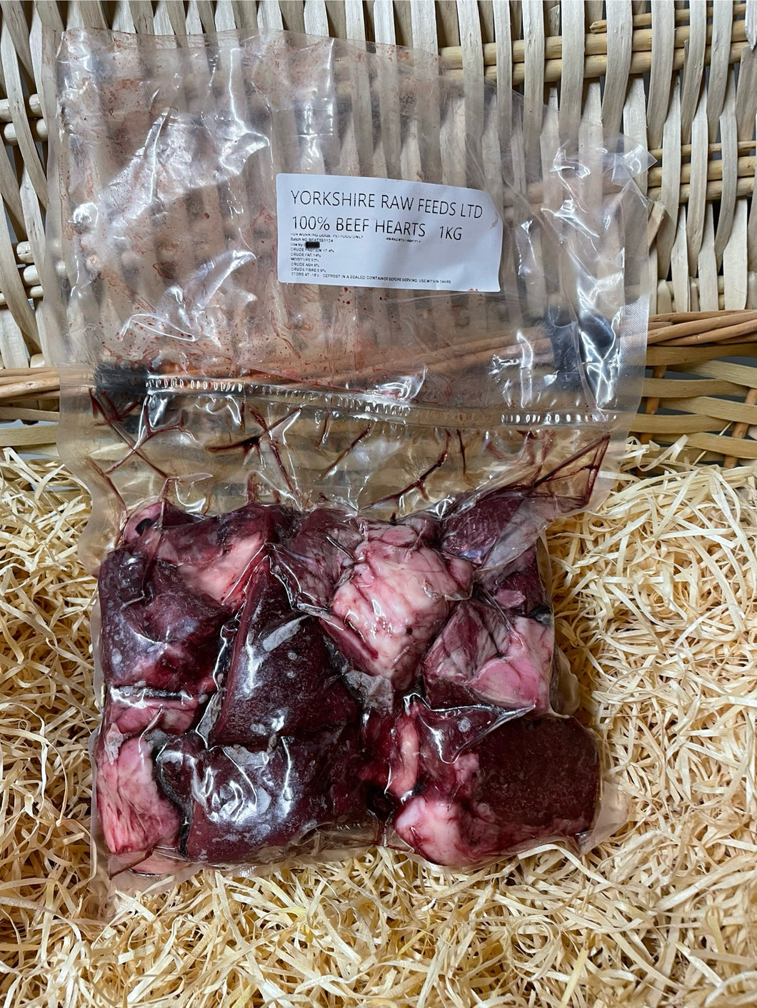 Beef Heart Chunks.  Raw.  1kg and 2kg (approx)