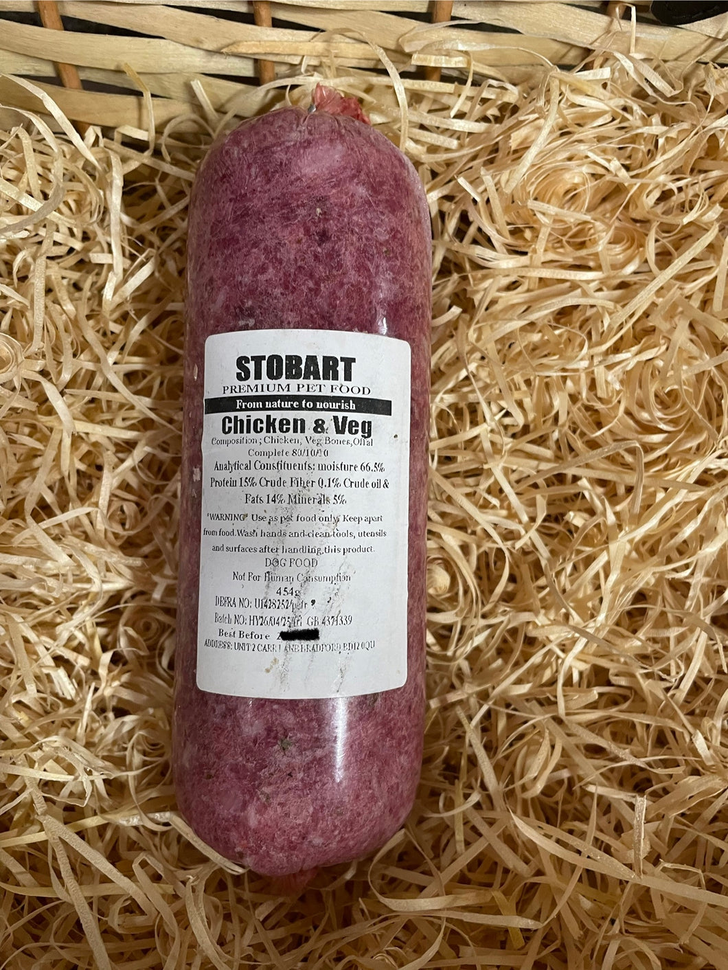 Stobart Premium Raw Food - Chicken and Vegetables 80/10/10