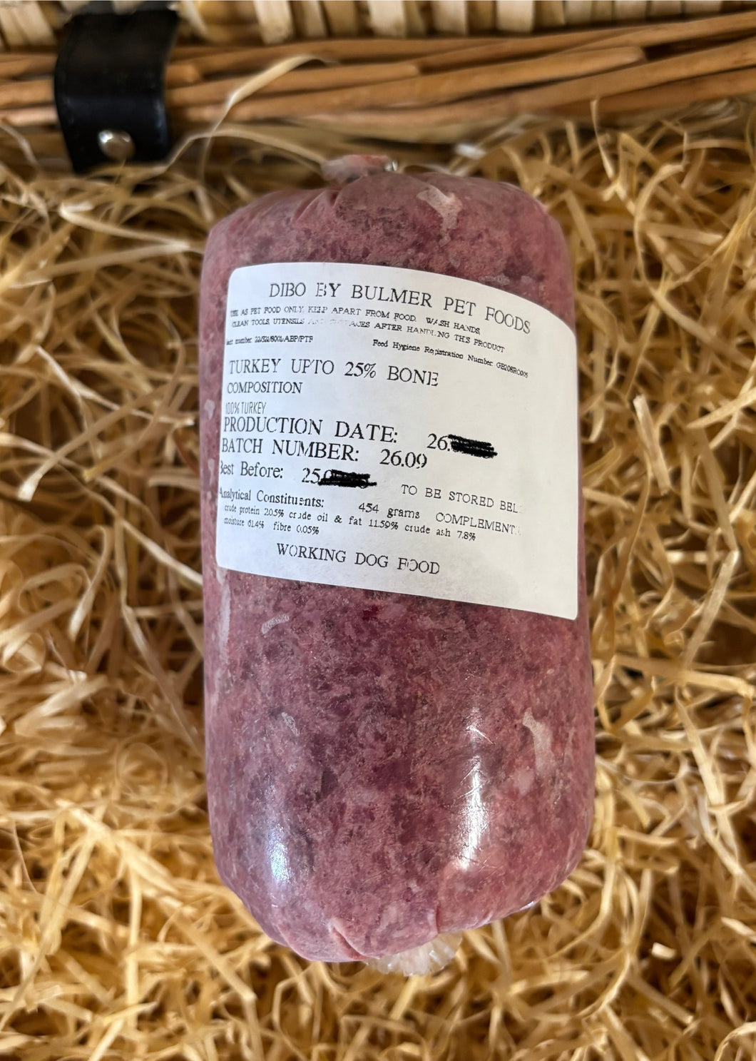 Dibo by Bulmer Turkey Mince.  Single Protein Complimentary Mince.