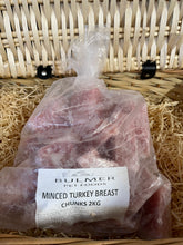 Load image into Gallery viewer, Turkey - Minced Turkey Breast Chunks.  Raw.   2kg (approx)
