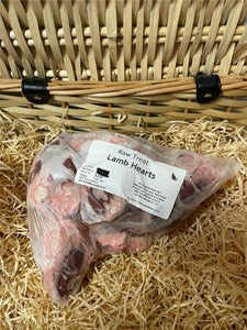 Lamb Hearts.  RAW.  1kg (approx) (5 hearts)