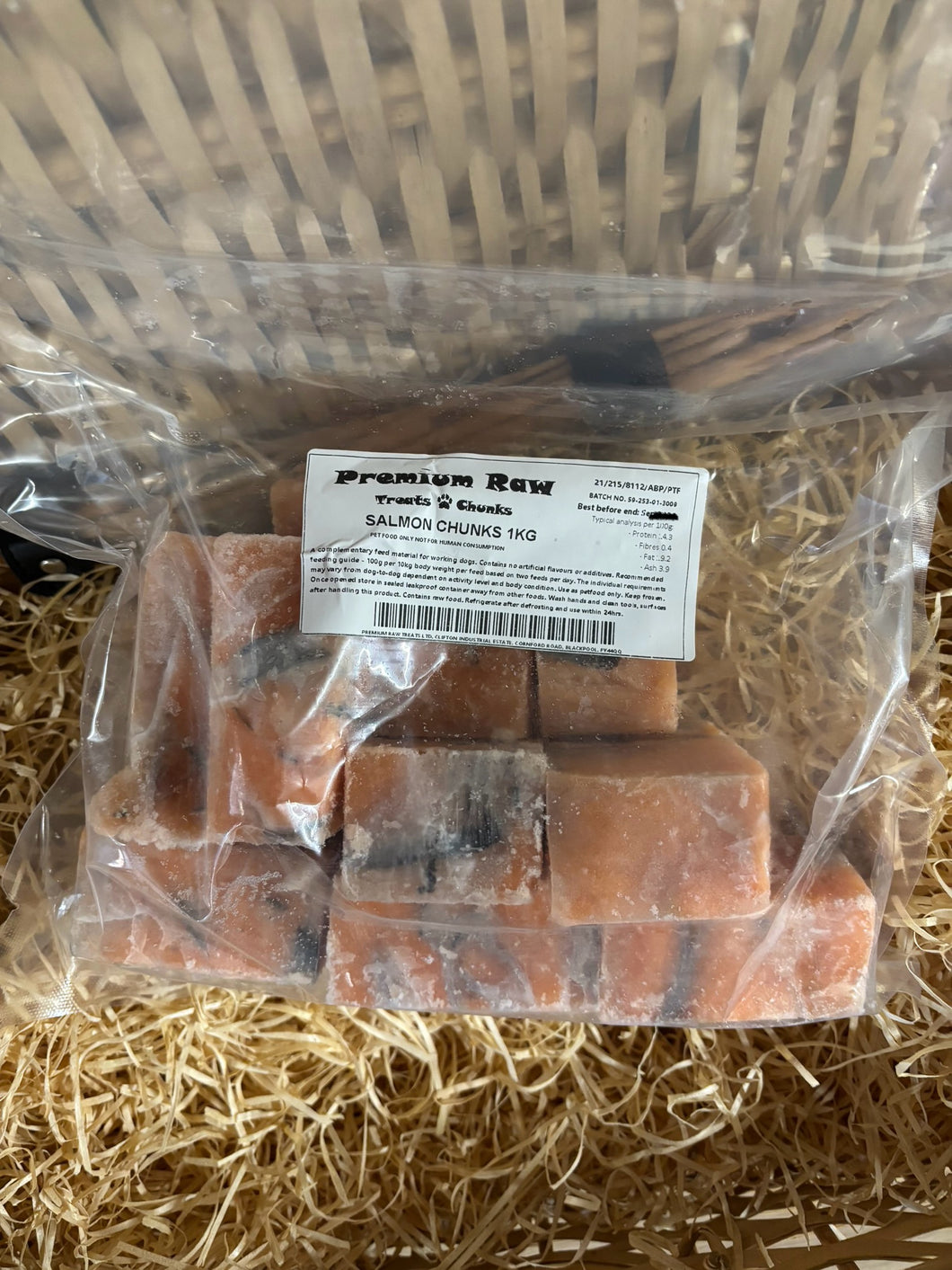 Fish - Salmon Chunks.  Raw.   1kg or 2kg (approx)