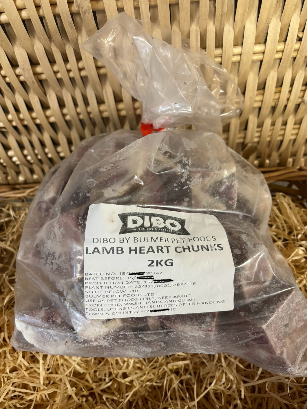 Heart Chunks - Lamb.  Raw - 2kg (approx)