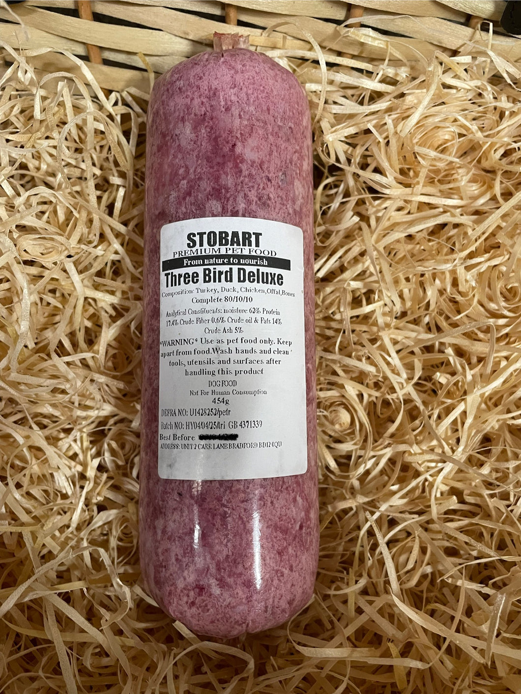 Stobart Premium Raw - 3 Bird Deluxe 80/10/10 Mince.