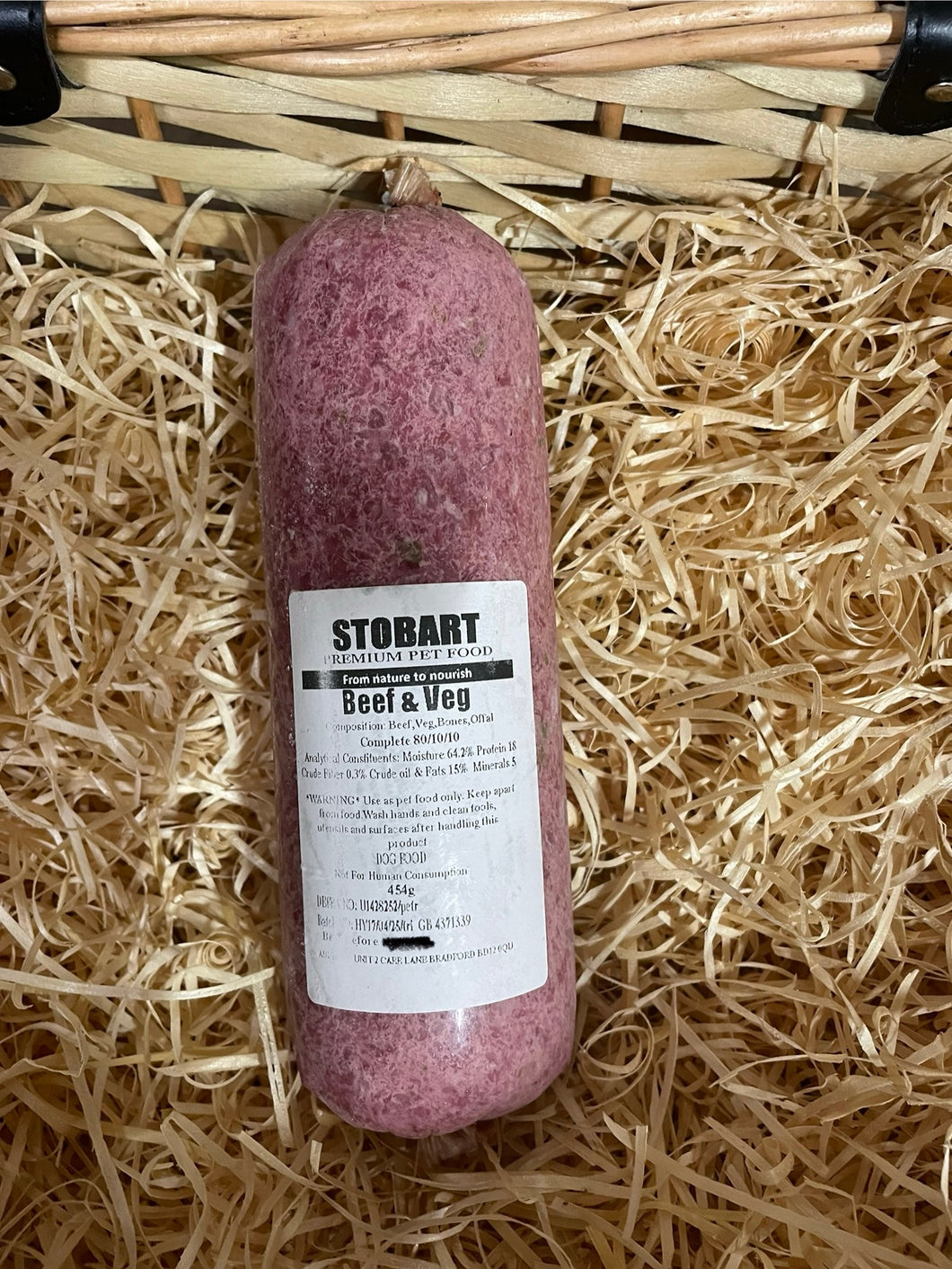 Stobart Premium Raw Food - Beef and Vegetables 80/10/10