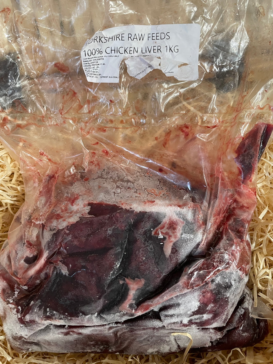 Offal - Liver (Chicken).  Raw.  1kg (approx)