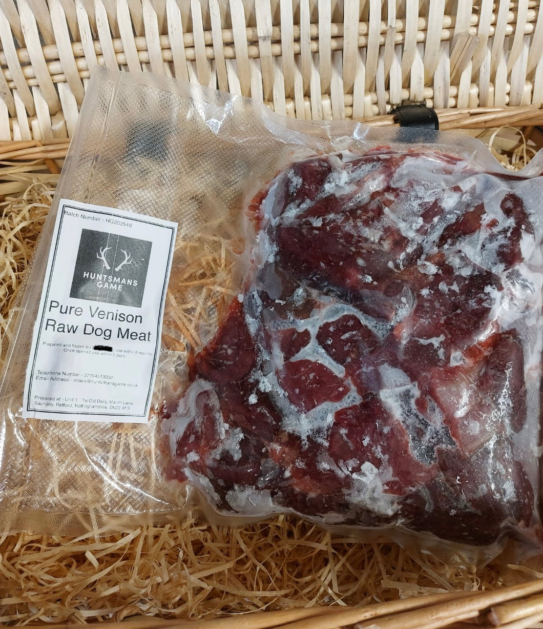 Deer - Venison.  Pure Wild Venison Meat.  Raw.  1kg (approx)