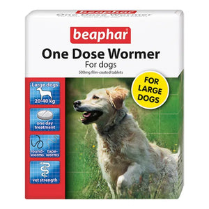 Beaphar - One Dose Dog Wormer for adult dogs 6-40kg
