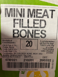 Mini Meat-Filled Bone.  Dried.