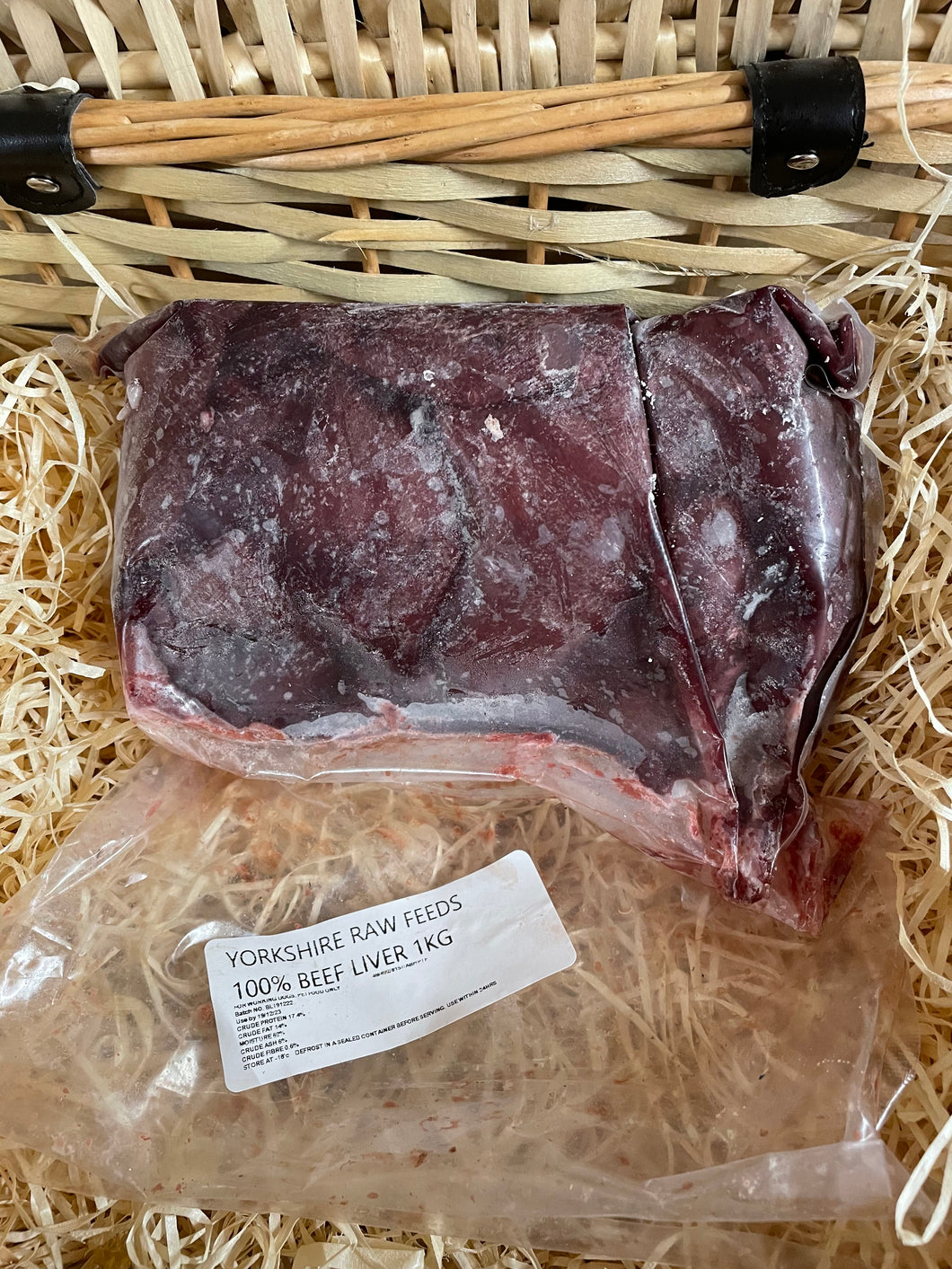 Offal  - Liver (Beef).  Raw.  1kg (approx)