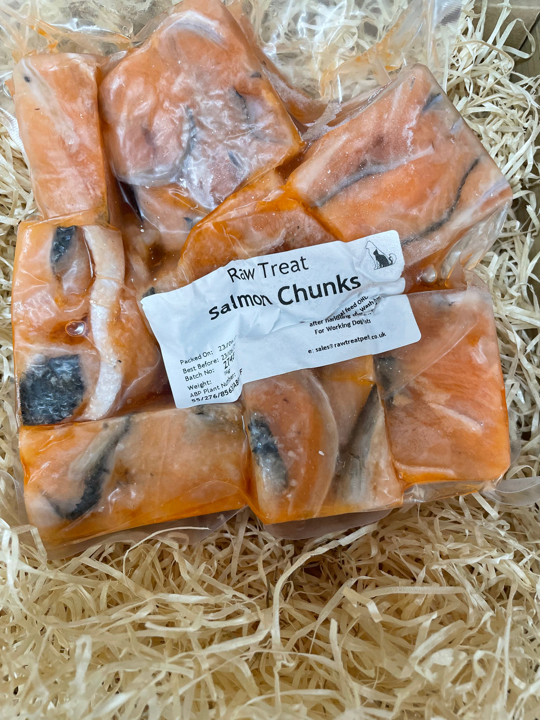 Fish - Salmon Chunks.  Raw.   1kg or 2kg (approx)