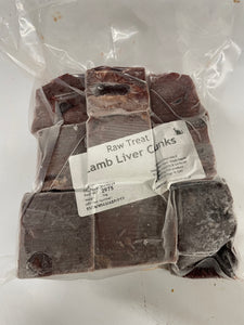 Offal - Liver Chunks (Lamb).  Raw.  1kg (approx)