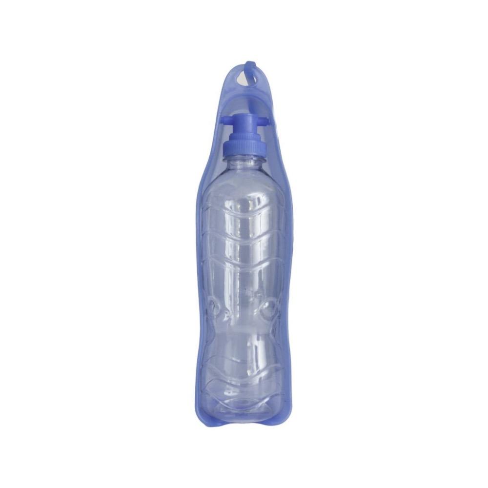 Portable drinking bottle with attached bowl
