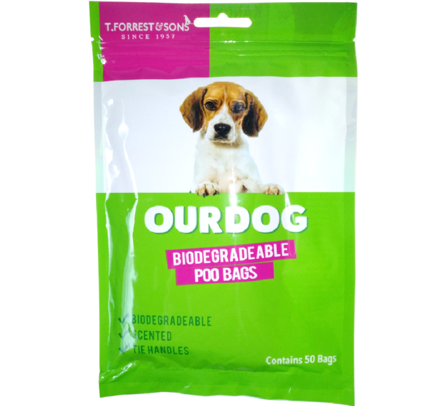 Our Dog Biodegradeable Poo Bags - 50 per pack