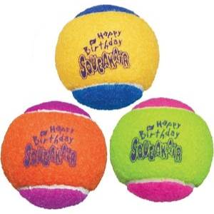 Kong SqueakAir Birthday Ball - Medium - 3 pack